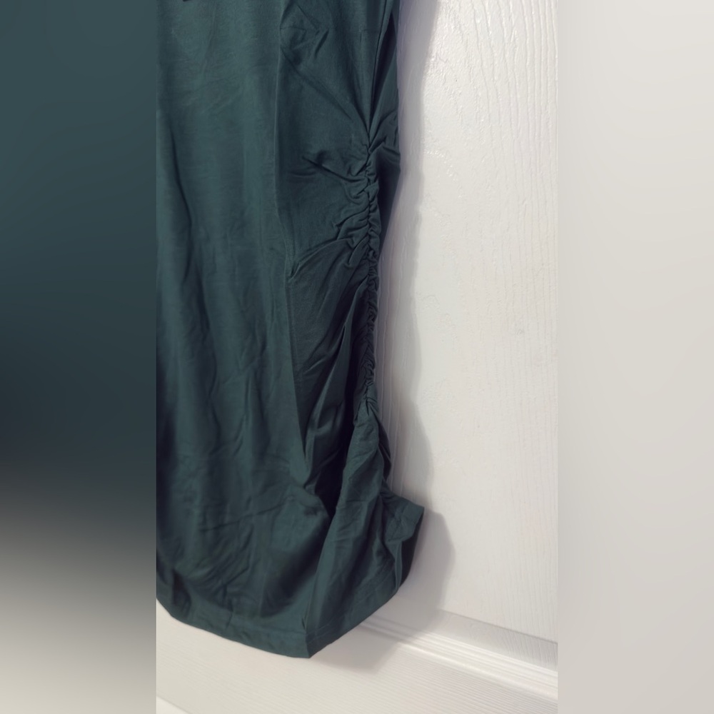 Dark green Short Sleeve maternity shirt - Picture 3 of 4